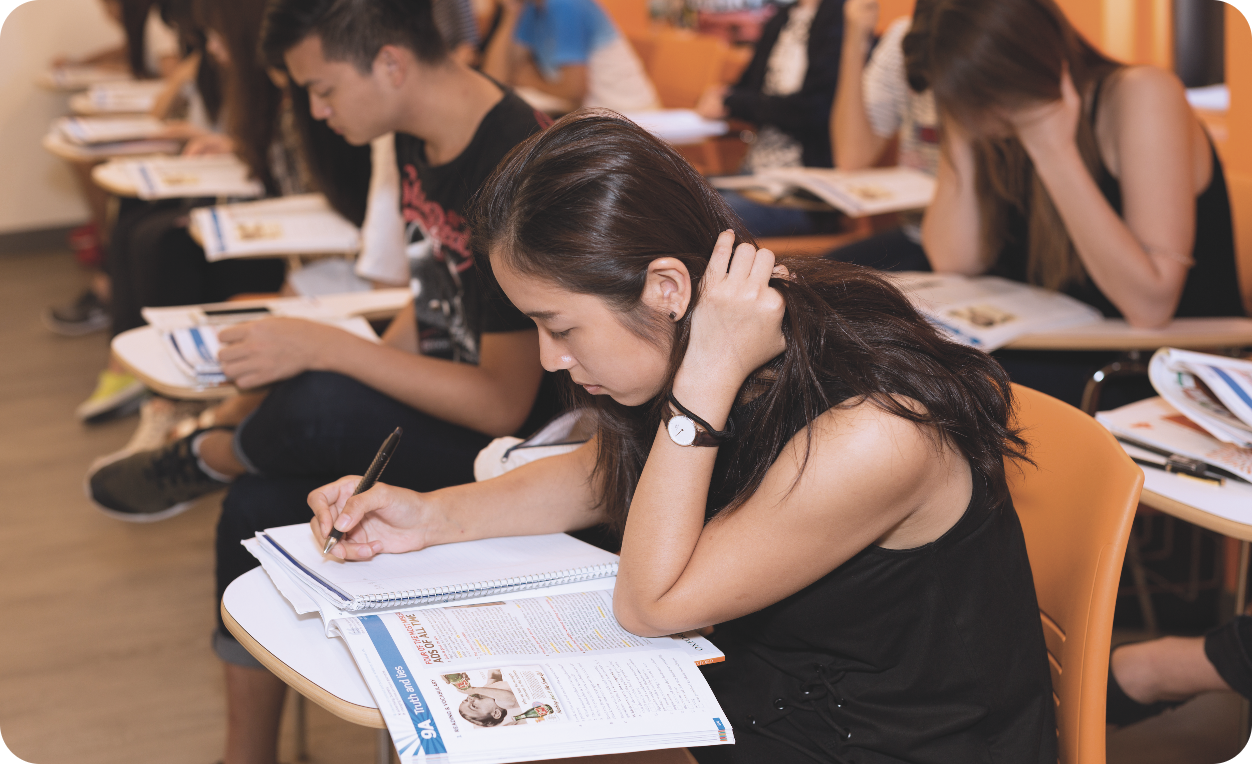 Students studying